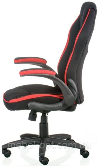 Офісне крісло - геймерське крісло Prime black - red екокожа | Зображення 2