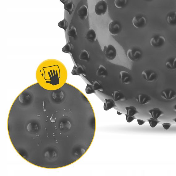 М'яч для пілатесу, йоги, реабілітації 4FIZJO 20 см (масажний) Black (P-5905973402330) | Зображення 1