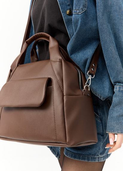 Жіноча спортивна сумка Sambag Vogue BKT шоколадна 37 х 25 х 16 см (90158020) | Зображення 5