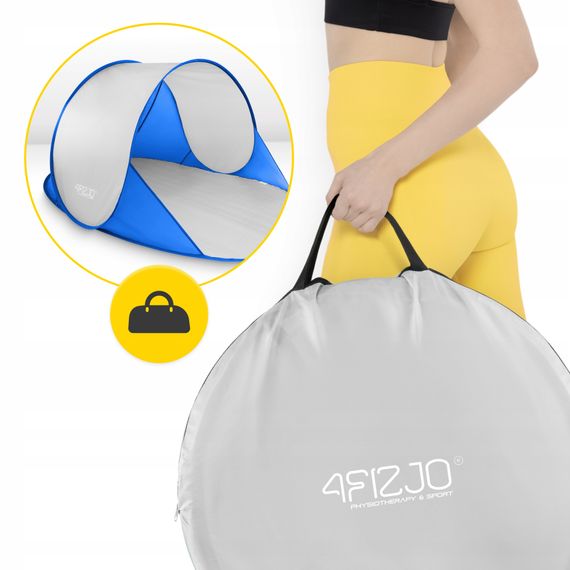 Намет пляжний 4FIZJO Pop-Up 195 x 120 см саморозкладний Blue/Grey (P-5905973405157) | Зображення 5