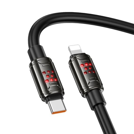 Дата кабель Hoco U143 Joy Type-C to Lightning 27W (1.2m) Black | Зображення 1