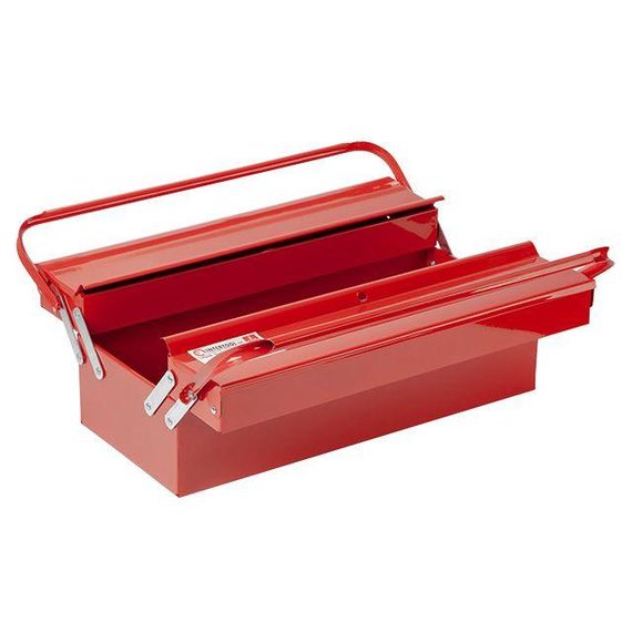 Ящик для інструментів металевий 450 мм, 3 секції INTERTOOL HT-5043 | Зображення 1