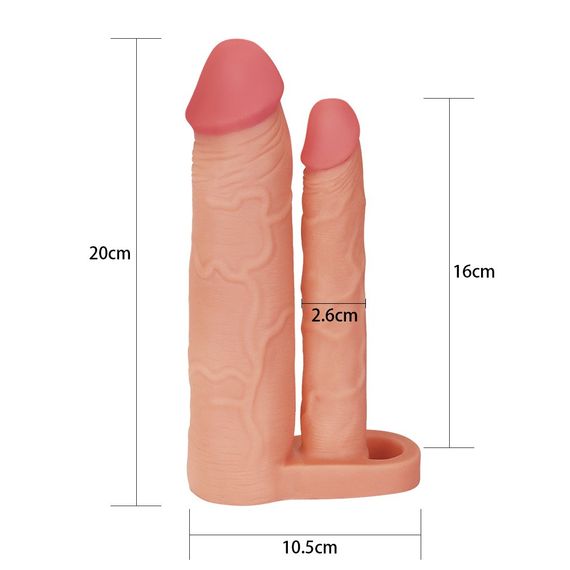 Насадка на член Add 2 Double Penis Sleeve | Зображення 2
