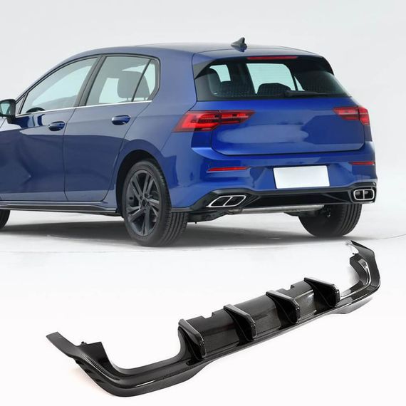 Дифузор заднього бампера (для R HB, Карбон) для Volkswagen Golf 8 2019- рр
