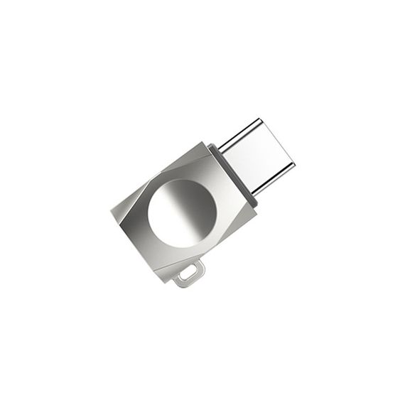 Переходник Hoco UA8 MicroUSB to Type-C Стальной | Зображення 1