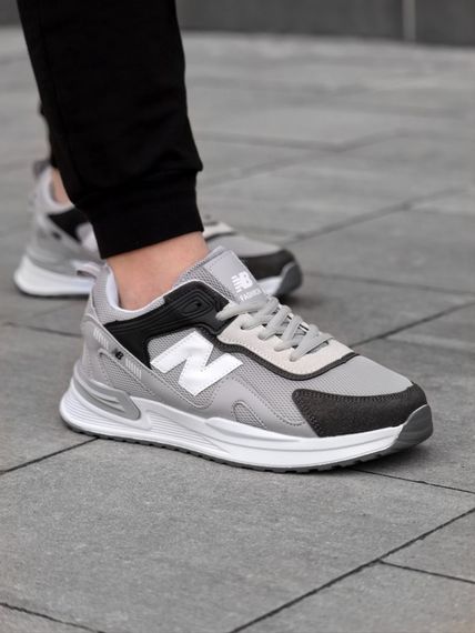 Кросівки New Balance текстиль/замш/шкіра колір сірий, чорний | Зображення 1