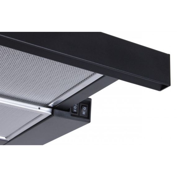Вытяжка для кухни черная телескопическая VENTOLUX GARDA 60 BK (1100) SMD LED | Зображення 3