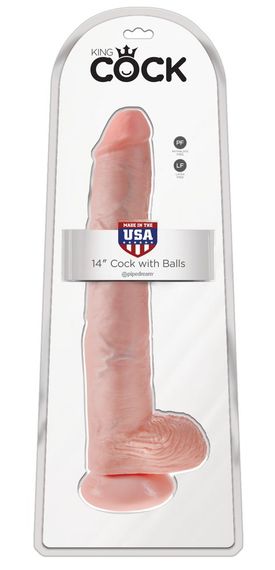 Фаллоимитатор на присоске с мошонкой King Cock (35,6 см) sexstyle | Зображення 1