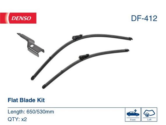 Комплект склоочисників DENSO DF-412 Flat Blade Kit 650/530 мм