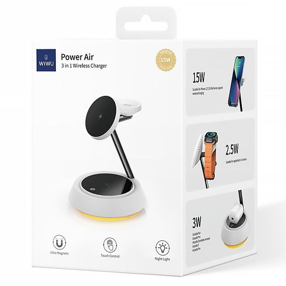 БЗП WIWU Wi-W002 3 in 1 wireless charger | Зображення 6