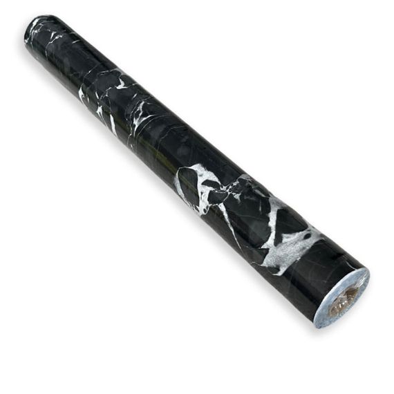 Самоклеюча плівка чорний мармур з білим 0,45х10мх0,07мм SW-00001280 | Зображення 3