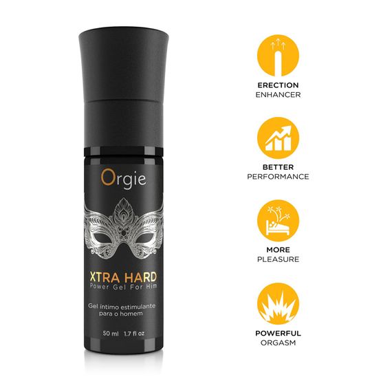 Гель для стимуляції члена Orgie Xtra Hard Power Gel For Him, 50 мл, розігріває, посилює ерекцію | Зображення 2