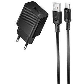 МЗП Borofone BAS71A Source 10.5W (1USB-A) + кабель USB to Type-C Black