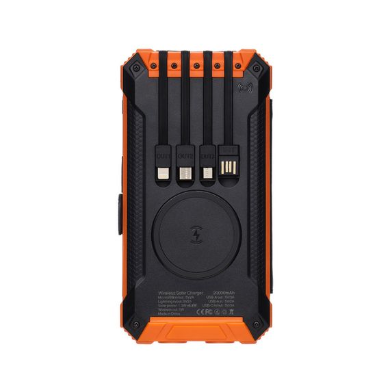 УМБ PowerBank із сонячною панеллю, повербанк КВАНТ WSC33/4 20000mAh + 4 panels | Зображення 5