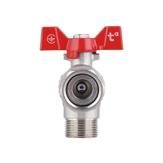 Кран кульовий з накидною гайкою Thermo Alliance Forte 1/2" ВЗ для води кутовий SF224W15 | Зображення 5