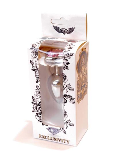 Анальная пробка - Jewellery Silver Heart Plug Light Pink sexstyle | Зображення 7