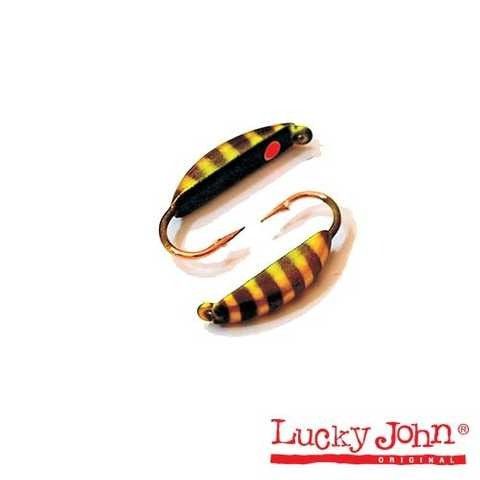 Мормышка вольфрамовая Lucky John Лаки Джон Супер Банан крашеная с петел. 5шт