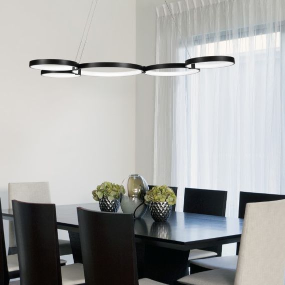 Люстра потолочная подвесная лофт в холл LED BL-847S/76W WW BK | Зображення 6