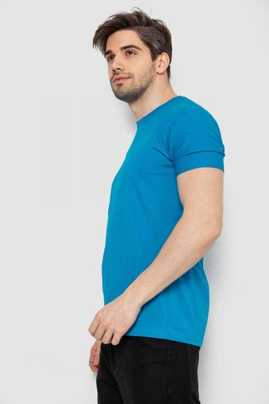 Футболка мужская однотонная базовая, цвет бирюзовый, 244R2405 | Зображення 2