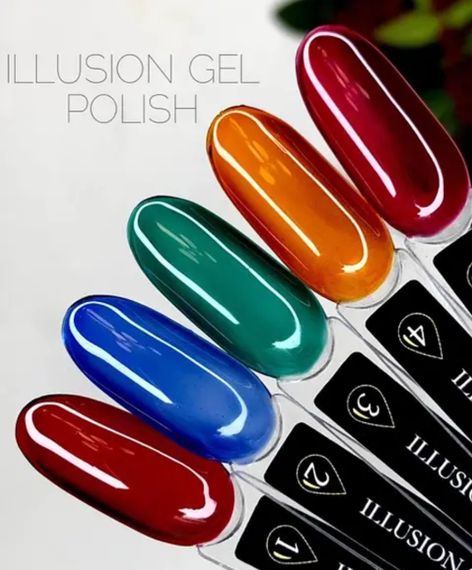Вітражний гель-лак Crooz Illusion 04 (помаранчевий) 8мл | Зображення 3