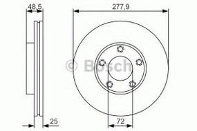 Диск гальмівний BOSCH 0986479R83 на MAZDA 3 (BK)