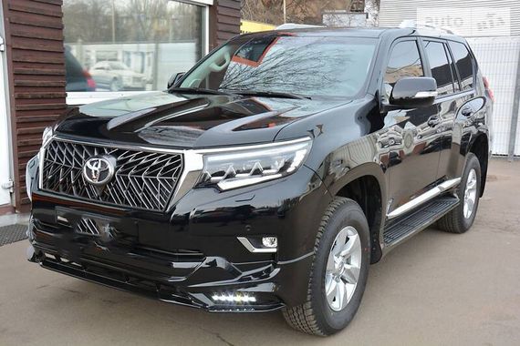 Накладки на передній і задній бампер TRD (2017-) Чорний колір для Toyota Land Cruiser Prado 150 | Зображення 3