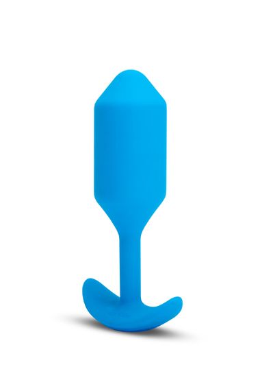 Анальная пробка с вибрацией b-Vibe VIBRATING SNUG PLUG размер L, синяя Sex Aura | Зображення 2