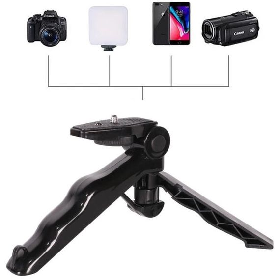 Набор блогера 4в1, тренога для телефона с микрофоном и вспышкой Штатив трипод для селфи и видео | Зображення 2