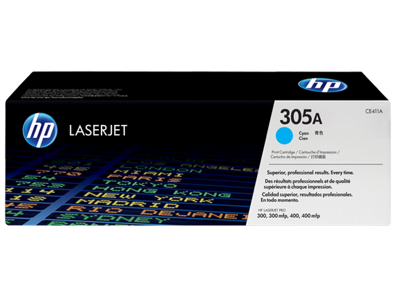 Картридж HP 305A CLJ M351/M375/M475/M451 Cyan (2600 стр) (CE411A)