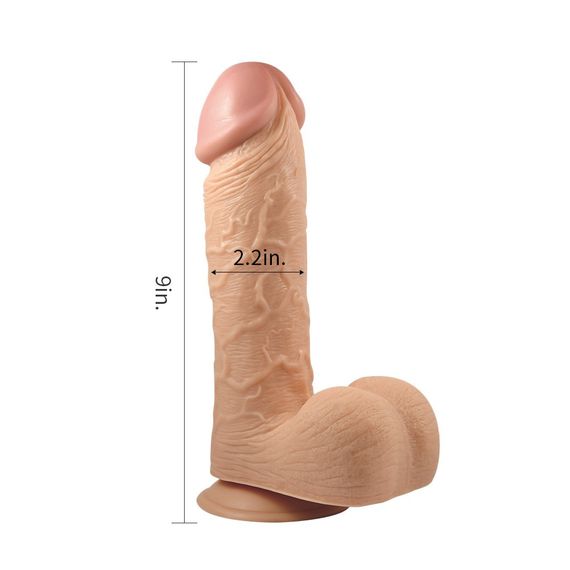 Реалістичний фалоімітатор з мошонкою 9 KING-SIZED DILDO Sex Aura | Зображення 4