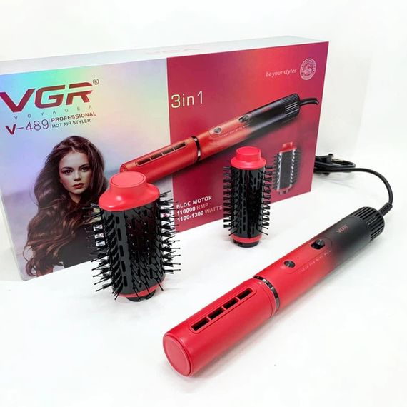 Фен-стайлер VGR V-489 RED 1300 Вт красный | Зображення 1