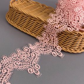Кружево макраме  9 см - персик