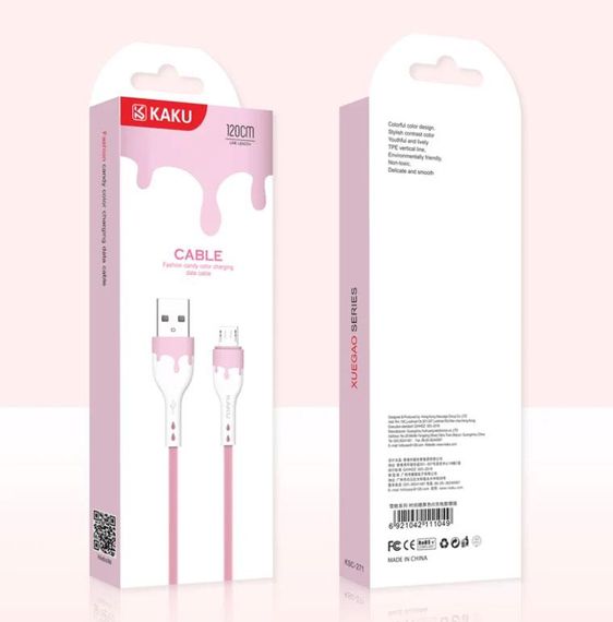 USB кабель Kaku KSC-271 USB - Micro USB 1,2 m - Pink | Зображення 3