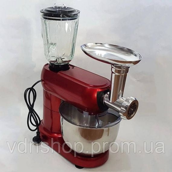 Кухонний комбайн 3 в 1 Crownberg CB-3404 Тістоміс-М'ясорубка-Блендер (2200 Вт) VP-96 | Зображення 4