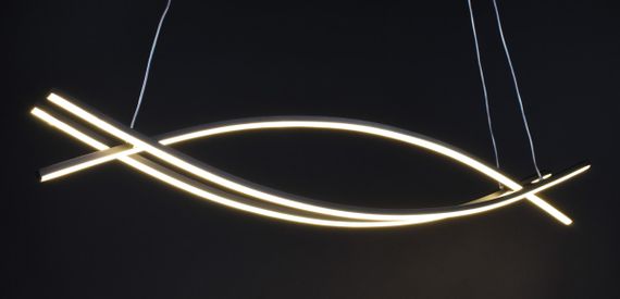 Люстра світлодіодна підвісна LED світильник для квартири на стелю лед 27490 Чорний 25-100х12х100 см. | Зображення 2