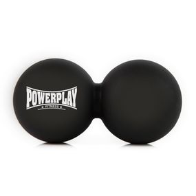 Масажний силіконовий подвійний м'яч Паверплей PP-4355 Silicone Lacrosse Peanut Ball (6.3*12.6см.) Чорний
