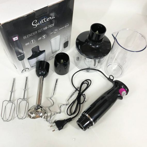 Блендер Suntera HB-702B, 800 Вт, ручний занурювальний блендер, електричний блендер, потужний блендер