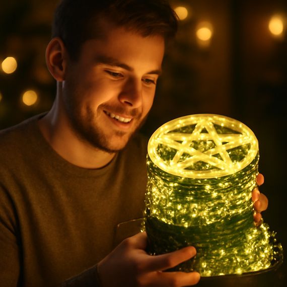 Гірлянда ROSA Мішура 30 метрів 400LED на пульті Тепло Білий (47723-712_518) | Зображення 3