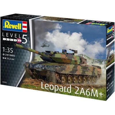 Сборная модель Revell Танк Леопард 2 A6M+ уровень 5 масштаб 1:35 (RVL-03342)