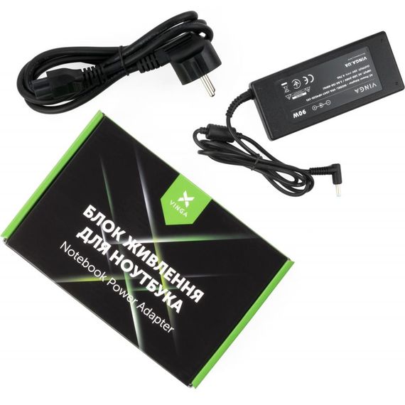 Блок живлення до ноутбуку Vinga HP 90W 19V 4.74A 4.5*3.0 (VPA-1947-HP4530-101) | Зображення 3