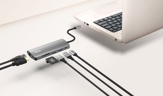 USB-хаб Trust DALYX 7-IN-1 USB-C ALUMINIUM (23775_TRUST) | Зображення 1