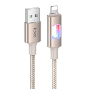 Дата кабель Hoco U144 New USB to Lightning 2.4A (1.2m) Gold