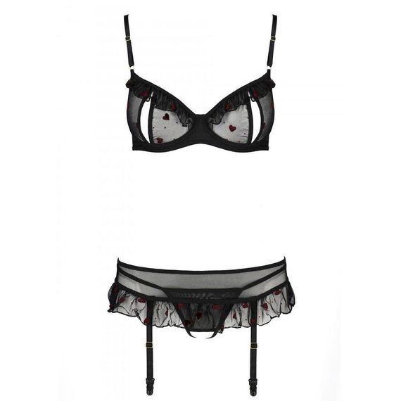Сексуальний комплект з поясом для панчіх LOVELIA SET black L/XL - Passion, L/XL | Зображення 4