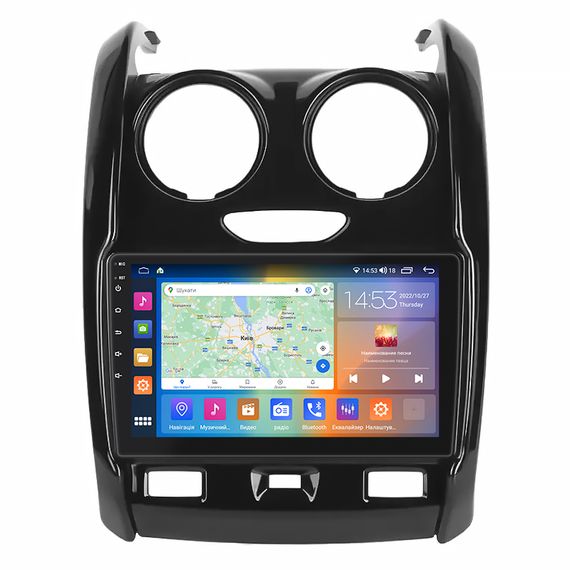 Штатна магнітола Lesko для Dacia Duster II 2017-2021 екран 9" 4/64Gb CarPlay 4G Wi-Fi GPS Prime