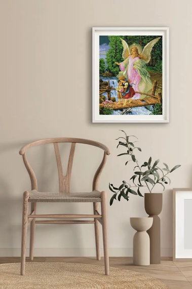Алмазна мозаїка Ікона Ангел і діти 40х50 см ColorArt  SP026 | Зображення 3
