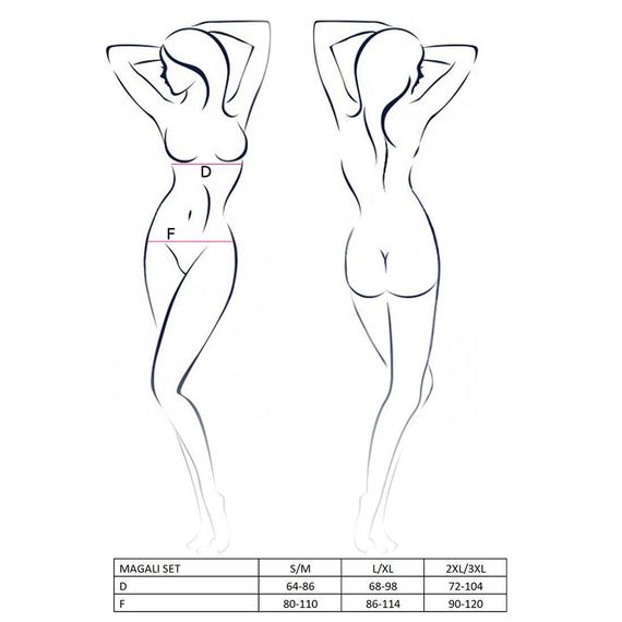 Комплект білизни Passion Exclusive MAGALI SET OpenBra XXL/XXXL, red, стрепи, ліф, трусики і пояс Sex Aura | Зображення 5