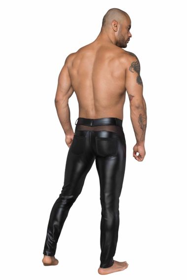 Штани чоловічі , вініл H059 Noir Handmade, чорний,  XL | Зображення 1