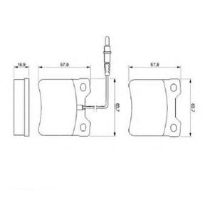 Тормозные колодки Bosch дисковые задние MB V-Class/Vito ''R ''>>03 0986494000