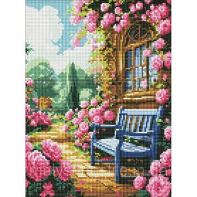 Алмазная мозаика "Цветочный сад" AMO8140, 30x40 см