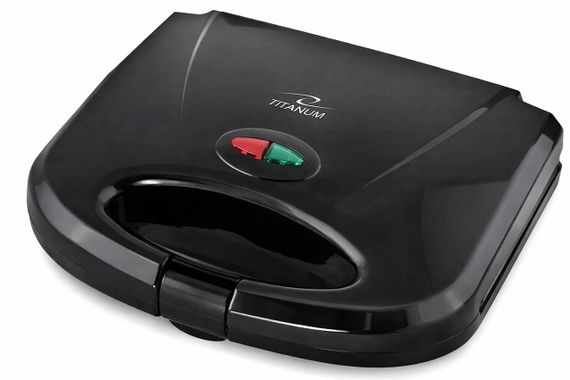 Вафельниця електрична Esperanza Titanum TKT003 Raspberry для бельгійських вафель на 2 вафлі 750 Вт | Зображення 1